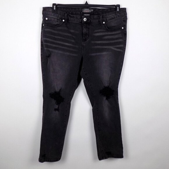 Torrid Boyfriend Straight Vintage Stretch Jeans Size 18S Black - Picture 1 of 4